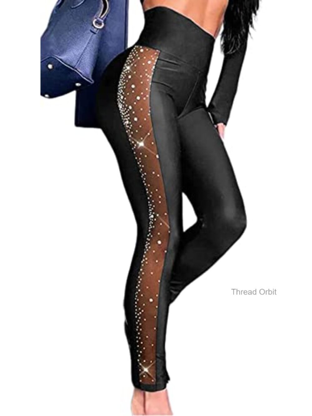 Sheer Mesh High Waist Leggings See Through Tights Casual Pants